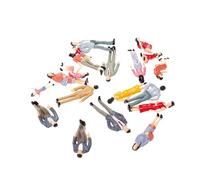 Uanqfegy Figurines de Personnes à l'échelle 1:25, 20 pièces peintes pour passagers de Rue Parc Train pour scènes ferroviaires