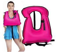 Uanqfegy Gilet de Sauvetage Gonflable pour Adultes, flottabilité, Gilet à Flotteur élevé pour la pêche, Kayak, Sports Nautiques, Roses