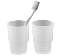 Uanqfegy Gobelets de bain de bouche - 2 gobelets en verre givré 220 ml, gobelet salle bain polyvalent