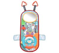 Uanqfegy Jouet de siège de Voiture orienté vers l'arrière 360 °, Jouet Volant pour bébé avec Miroir, lumières Musicales, Sons Conduite pour Enfants 12 Mois et Plus, siège arrière Voiture/Vert