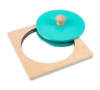 Uanqfegy Jouet Miroir Montessori, Miroir interactif pour bébé avec Puzzles à Boutons en Bois, Apprentissage des Couleurs et des Formes pour Les Enfants de 3 Ans et Plus/ 5, 9x5, 9 Pouces