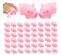 Uanqfegy Jouets de Bain en Caoutchouc pour Cochon, 50 pièces, Mini cochons flottants, Jouets de Baignoire pour bébé, pour Halloween, Noël, fête d'animaux la Ferme, Style1