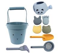 Uanqfegy Jouets de Sable en Silicone, Ensemble de 9 pièces Jouets Plage Lapin pour Enfants, Kit Jeu Sable Pliable pour Enfants, Piscine et activités Plein air