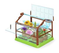 Uanqfegy Kit de Culture de Plantes pour Enfants, Ensemble Jardinage éducatif-avec système d'irrigation pour garçons et Filles, Sol sans graines/Double Pont