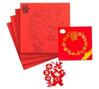 Uanqfegy Kit de découpe de papier chinois avec outils, ensemble décoration du nouvel an lunaire pour fenêtres, portes et murs, Festival du printemps