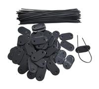 Uanqfegy Kit de Fixations de clôture, Paquet 50 Clips Panneau résistants aux intempéries, Support Montage en Plastique 1, 34x0, 71 Pouces pour Filet Jardin