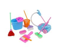 Uanqfegy Kit de Jouets de Jeu Simulation pour la Maison, 9 pièces, Mini aspirateur, vadrouille, Balai, Outils, Accessoires, Jouets pour Filles et Enfants