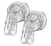 Uanqfegy Lot de 2 Clips à Ventouse rotatifs - Crochets à Ventouse Transparents Forte Tenue pour miroirs en carrelage de Verre, Clips Montage Mural sans perçage pour Cuisine, Salle Bain, Bureau