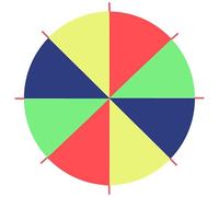 Uanqfegy Parachute pour Enfants, Parachute de Jeu Arc-en-Ciel de 10 Pieds avec poignées, Jouet Jeu coopératif Groupe pour 10 à 16 Enfants, Amusant en Plein air