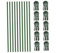 Uanqfegy Piquets et Clips pour orchidées, Ensemble de Supports pour Plantes, 20 pièces, avec Clips réglables pour tiges, intérieur et extérieur, 15, 8 Pouces