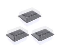 Uanqfegy Plateau de semis avec Couvercle, 3 pièces, Ensemble de Propagation Plantes à 12 cellules, Plateau Germination en Serre pour Jardins