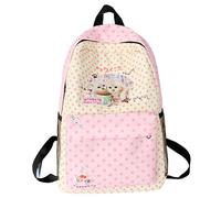 Uanqfegy Sac à dos chat de dessin animé Kawaii pour filles, sac d'école japonais de capacité, à dos mignon et élégant