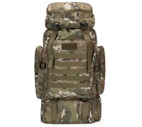 Uanqfegy Sac à dos de randonnée étanche - Sac à dos de camping capacité, camouflage résistant aux déchirures 56-75L(B)