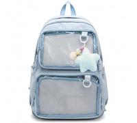 Uanqfegy Sac à dos Ita - Kawaii avec fenêtre d'affichage d'épingles pour cosplay anime, breloque étoile et compartiment spacieux pour les voyages scolaires