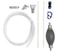 Uanqfegy Siphon d'aquarium segmenté, Nettoyeur d'aquarium de 87 Pouces avec Support de vanne contrôle des Flux, changeur 'Eau Transparent