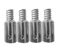 Uanqfegy Spin Mop Lot de 4 poignées de Rechange 22 mm Argenté - Manche à Balai avec extrémité filetée et Accessoires Rechange pour Spin Mop