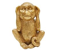 Uanqfegy Statue dorée des Trois singes de la Sagesse en résine, décoration de Figurine Singe doré 6 Pouces pour étagère Bureau à Domicile, Style 2