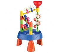 Uanqfegy Table à Eau pour Enfants pour Jouer en Plein air - Ensemble de 32 pièces de Sable et Jouets pour Tout-Petits - Table à Eau pour bébé avec Pelle Seau Roue pour Les Enfants 1 8 Ans, Jeu d'é
