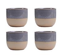 Uanqfegy Tasses à café en céramique de 150ml, paquet de 4 récipients à bougies en grès bleu pour expresso, thé et whisky, ensemble