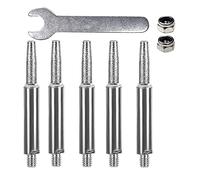 Uanratg Pièces d'affûteuse de tronçonneuse à bavure cylindrique recouverte de diamant 4 mm Affûteur de chaîne avec tête de meulage