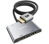 UANTIN Adaptateur DisplayPort vers double HDMI | 4K 60 Hz DP source vers HDMI Splitter adaptateur d'affichage étendu pour deux moniteurs, convertisseur de port d'affichage pour carte graphique NVIDIA