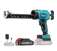 Uaoaii Pistolet à Cartouche Électrique sans Fil 21V, Pistolet Silicone Electrique à Vitesse Réglable avec 1 X 2.0Ah Batterie et Chargeur Idéal pour le Calfeutrage, le Remplissage