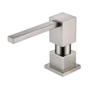 UAOGPLK ,Brushed,Distributeur De Savon pour Évier De Cuisine, Distributeur De Savon De Comptoir Entièrement en Cuivre, Distributeur De Savon Encastrable avec Flacon De 500 ML