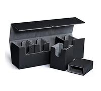 UAONO Boîte de cartes avec plateau à dés pour MTG, étui de cartes 5 en 1 pouvant contenir plus de 800 cartes sans manches, organiseur à aimant puissant compatible avec les cartes de sport Yu-Gi-Oh TCG