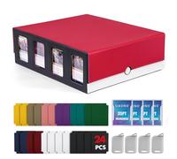 UAONO Boîte de rangement pour cartes à collectionner avec affichage Commander ; plus de 2400 boîtes pour MTG avec couvercle amovible ; étui pour cartes de sport Magic TCG PTCG ; 24 intercalaires, 4