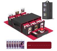 UAONO Commander Deck Box pour MTG, étui modulaire à 6 jeux de cartes avec plateau à dés pouvant contenir plus de 600 cartes à double manchon, boîte de rangement amovible avec 6 porte-cartes