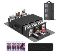 UAONO Commander Deck Box pour MTG, étui modulaire à 6 jeux de cartes avec plateau à dés pouvant contenir plus de 600 cartes à double manchon, boîte de rangement amovible avec 6 porte-cartes