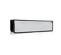 UAP Doormaster Boîte aux lettres de porte sécurisée de 30,5 cm, anti-vandalisme, anti-effraction, rabat anti-claquement, anti-rayures, pour portes en bois ou en uPVC (40-80 mm, argent anodisé)
