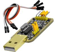 UART-TTL USB Adapter 3.3V 5V CH340G Interface Conversion Module and 20cm Jumper Cable,Compatible with Arduino Including E-Book!