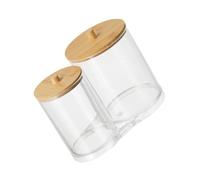 UAUWBRZ Lot de 2 supports de tampons en coton acrylique pour cotons-tiges, organisateur de maquillage