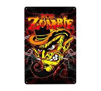 UAXEROU Plaque en métal vintage Rob Singer Zombie pour jardin, garage, maison, café, décoration murale, affiche, 20,3 x 30,5 cm