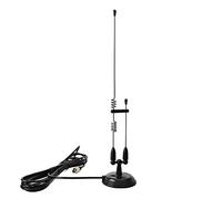 UAYESOK Antenne Radio Mobile Bi-Bande VHF UHF 2M/70Cm Antenne De Base Magnétique - Prise Pl259 avec Câble Coaxial Rg-58 De 13Pieds (4M) pour Émetteur-Récepteur De Taxi Voiture Vehicel Scanner (Noir)