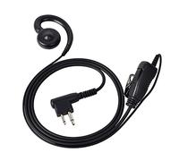 UAYESOK Casque radio 2 broches en forme de C pour Motorola CP040 CP200 GP300 DP1400 XT420 XT460 Hytera pd505 Midland PMR Casque radio 2 voies avec microphone PTT