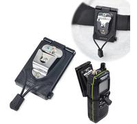 UAYESOK CB Support de Micro avec Clip de Ceinture, Support de Microphone pour Radio Mobile Kenwood, Motorola Icom, avec Bouton Rond