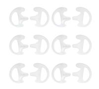UAYESOK Earmold Lot de 6 paires d'embouts d'oreille en silicone souple pour Motorola Kenwood radio bidirectionnelle Air Acoustique Tube de bobine Walkie Talkie Covert Casque (6 paires) (blanc)