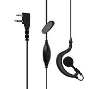 UAYESOK Écouteur de sécurité de la Police, Micro en Ligne VOX/PTT pour Casque à 2 Broches en Forme de G pour Midland G6 G7 G7Pro G9 GXT550 Alan42 Alan52 Talkie-walkie Radio bidirectionnelle