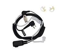 UAYESOK Écouteur Radio 2 Broches 2 Voies Casque à Tube d'air Acoustique caché avec Microphone PTT et Embout pour Motorola Radio CP040 CP140 Hytera Midland Talkie-walkie