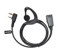 UAYESOK Écouteurs de sécurité 2 broches G Ring Talkie Walkie avec micro PTT pour Baofeng UV-5R 888S H777 UV-82 Kenwood Protalk Retevis RT24 RT27 RT3 Radio 2 voies