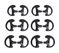 UAYESOK Embouts d'oreille de rechange en silicone souple pour Motorola Kenwood Radio Air Acoustique Tube Bobine Talkie Walkie Casque (SML x 2, Noir)
