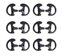 UAYESOK Embouts d'oreille de rechange en silicone souple pour Motorola Kenwood Radio Air Acoustique Tube Bobine Talkie Walkie Oreillette (M x 6, Noir)