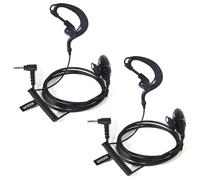 UAYESOK Funkgeräte Lot de 2 casques de sécurité en forme de G 1 pôle jack 2,5 mm Compatible avec Motorola Talkabout TLKR T92 H20 T60 T80 T82 XT180 Talkie walkie avec microphone PTT