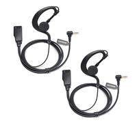 UAYESOK Lot de 2 casques talkie-walkie en forme de G - 1 broche jack 2,5 mm - Avec microphone PTT - Pour Motorola Talkabout TLKR T60 T62 T80 T82 T92 H2O XT180 Extreme Pmr446