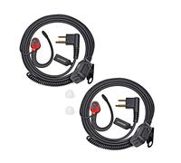 UAYESOK Lot de 2 écouteurs de sécurité pour Talkie-walkie 2 Broches en Forme de G avec Micro PTT antibruit et écouteurs pour Radio 2 Voies Motorola CP040 DP1400 CP200 XT420 XT460 PD405 PD505 TC620