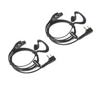 UAYESOK Lot de 2 écouteurs PTT en forme de G à 2 broches pour radios compatibles avec les talkie-walkies Midland G7/G7XT/G7 Pro/G9/G9 Plus/G9 Pro & XT-FamilyMidland Standard 2 broches