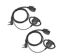 UAYESOK Lot de 2 écouteurs Radio 2 Broches avec Anneau en D pour Talkie-walkie Baofeng UV-5R BF-888S Kenwood TK3501 TK2107 Protalk RT24 RT27 eSnic