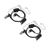 UAYESOK Lot de 2 écouteurs radio de sécurité à 2 broches pour talkie-walkie avec microphone PTT compatible avec Motorola DP1400 CP040 XT420 Hytera PD505 Midland G15 G18 avec tube acoustique d'air